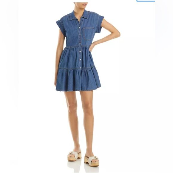 Veronica Beard Trisha Denim Mini Dress - Picture 4 of 12